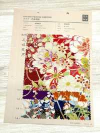850629 Lawn Flower And Gold Japanese Pattern, Flower, Butterfly, Wind, Moon[Textile / Fabric] VANCET Additional Images