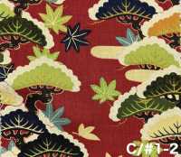 850630 Lawn Floral Gold Japanese Pattern, Rising Pine[Textile / Fabric] VANCET Additional Images