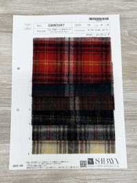 SBW3347 Alpaca-blend Wool Brushed Check[Textile / Fabric] SHIBAYA Additional Images