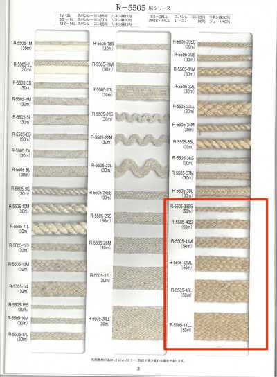 Linen Series Rayon/Jute Braid Cord