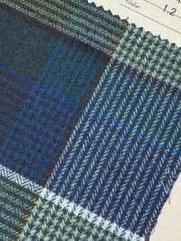 A-8191 Cotton Flannel Multicolor Block Check[Textile / Fabric] Arinobe Shoten Additional Images