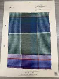 A-8191 Cotton Flannel Multicolor Block Check[Textile / Fabric] Arinobe Shoten Additional Images