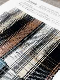 14449 Hank-KASE- 10s Spec Slub Twill Shadow Tartan Check[Textile / Fabric] SUNWELL Additional Images
