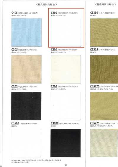 C400 40-count Cotton Spun Circular Rib