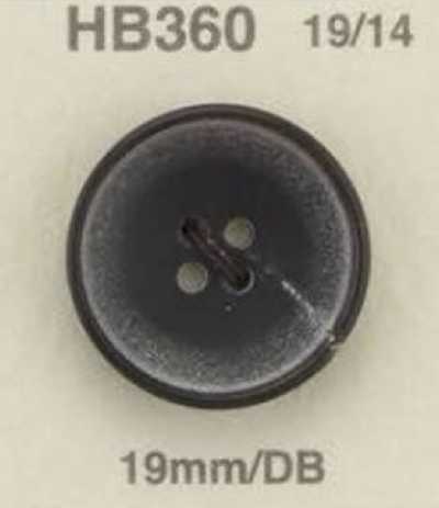 HB360 Real Buffalo Horn 4-hole Button