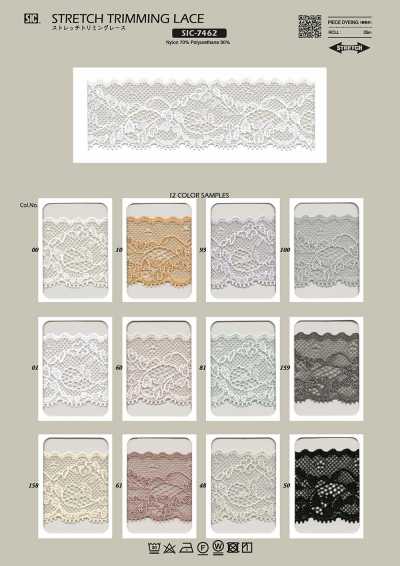 SIC-7462 Stretch Trimming Lace/37 Mm
