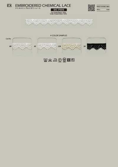 SIC-7505 Chemical Embroidered Lace/10 Mm