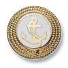 220 Made In Japan Metal Button For Suits And Jackets, Gold/White