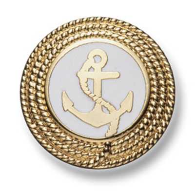 220 Made In Japan Metal Button For Suits And Jackets, Gold/White