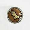304 Made In Japan Metal Button For Suits And Jackets, Tiger Pattern Brown, Silver