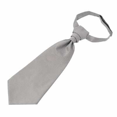 YT-01 Light Gray Jacquard Euro Tie Polyester Made In Japan