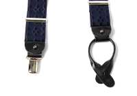 AT-2277-NV ALBERT THURSTON Suspenders, Navy Blue, Diamond Pattern, 35mm Elastic Band[Formal Accessories] ALBERT THURSTON Sub Photo
