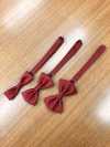 BF-430 Bow Tie Polyester Material Wine Red