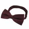 BF-987 Pique Pattern Bow Tie Burgundy Silk Made In Japan