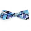 BF-GEO-SB Silk Print Bow Tie Geometry Saxe Blue