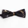BF-JAZZ-BK Silk Print Butterfly Tie Jazz Black