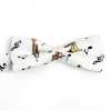 BF-JAZZ-WH Silk Print Bow Tie Jazz White