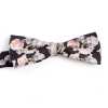 BF-ROSE-BK Silk Print Bow Tie Rose Black