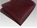 CF-922 Domestic Silk Pocket Square Pinstripes Wine Red