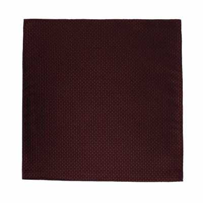 Made-in-Japan Silk Chief, Honeycomb Pattern, Maroon