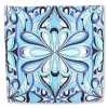 CF-GEO-SB Silk Print Handkerchief, Geometry, Sax Blue