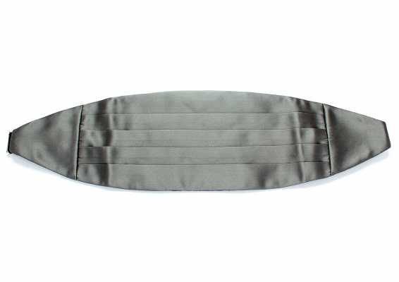 CM-508 Cummerbund In Premium Material With Silk Facings, Gray