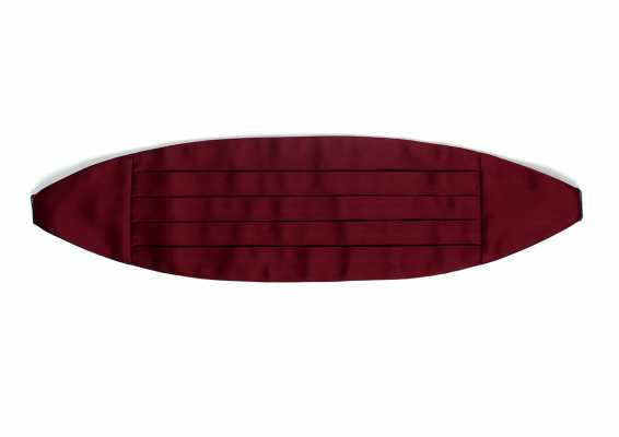 CM-510 Cummerbund With Premium Facing Silk, Burgundy