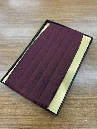 CM-962 Cummerbund Made With Silk Material, Maroon Woven Pattern
