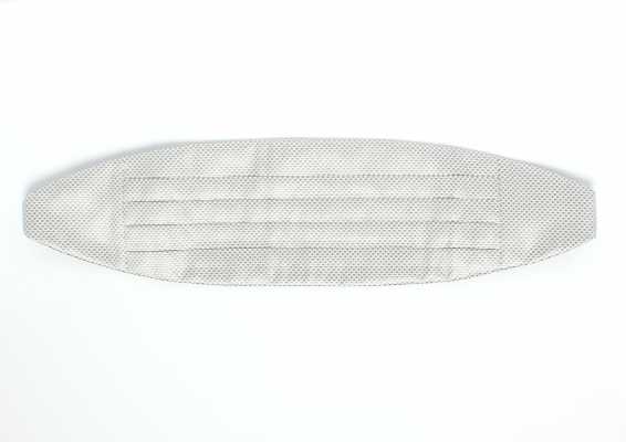 CM-985 Japanese-made Silk Jacquard Cummerbund Pique Pattern Light Gray