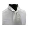 FAS-902 Ascot Tie, White With Gray Dots
