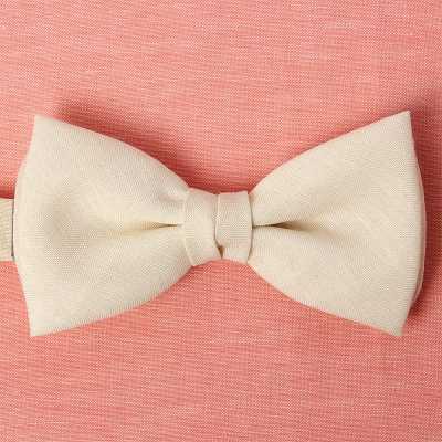 HBF-04 HARISSONS Linen Bow Tie Beige