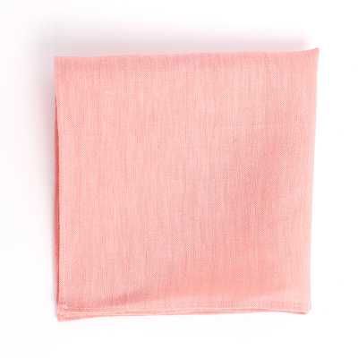 HARISSONS Linen Pocket Square Pink