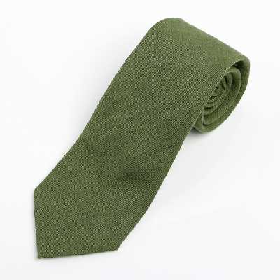 HARISSONS Linen Tie Green