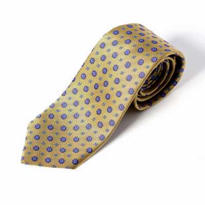 Necktie, Small Pattern, Yellow, Made With VANNERS Fabric