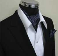 MS-301 Scarf Tie And Handkerchief Set, Navy, Polka Dot Pattern[Formal Accessories] Yamamoto(EXCY) Sub Photo