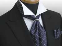 MS-301 Scarf Tie And Handkerchief Set, Navy, Polka Dot Pattern[Formal Accessories] Yamamoto(EXCY) Sub Photo