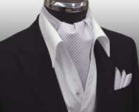 MS-400 Hand-tied Ascot Tie& Handkerchief Set, Purple[Formal Accessories] Yamamoto(EXCY) Sub Photo