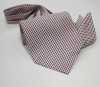 MS-402 Hand-Tied Ascot Tie & Pocket Square Set, Maroon