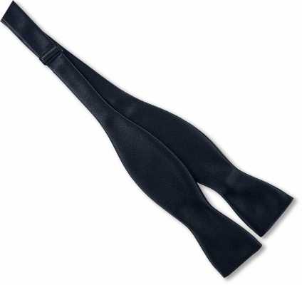 MT-100 Hand-tied Bow Tie Made With Genuine Silk Habutae, Premium Quality, Navy Blue