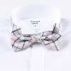 RBF-4072-09 Casual Bow Tie Tattersall Beige/Pink