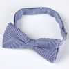 RBF-8007-06 Casual Bow Tie Herringbone Pattern Navy Blue