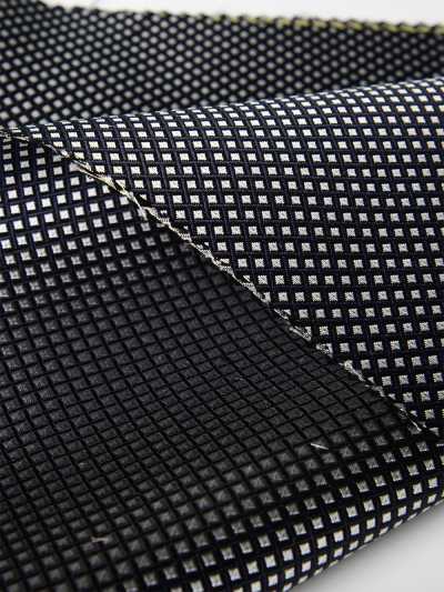 S-153N Yamanashi Fujiyoshida Checkered Formal Fabric Navy Blue