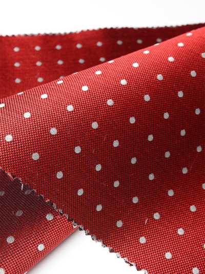 S-600 Yamanashi Fujiyoshida Dot-Pattern Formal Fabric Red