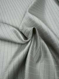 S-941 [outlet] Yamanashi Fujiyoshida 100% Silk Check Pattern Gray[Textile] Yamamoto(EXCY) Sub Photo