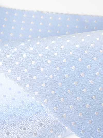 S-973 Yamanashi Fujiyoshida Polka Dot Formal Fabric Light Blue