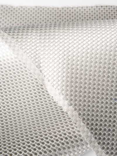 S-985 Yamanashi Fujiyoshida Pique-Pattern Formal Fabric Light Gray