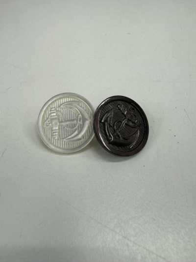 SL-15 Japanese-made Natural Shell Button For Suits And Jackets, Anchor Pattern