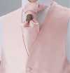 V-984 Formal Vest, Silk Jacquard, Kanoko Pattern, Pink