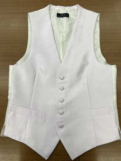 V-SPI Pink Formal Vest Made With Back Satin Shantung