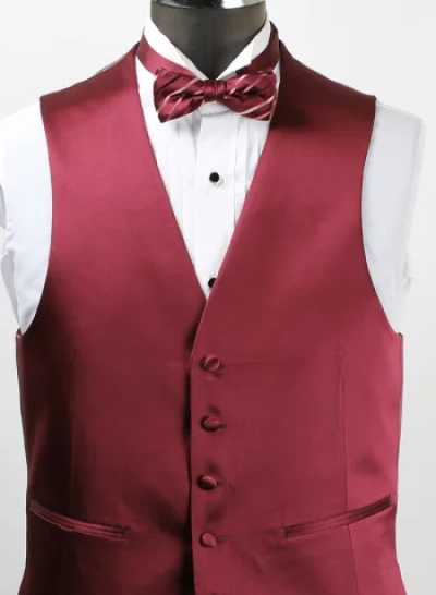 VANNERS-V-002 VANNERS Formal Vest Solid Wine